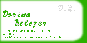 dorina melczer business card